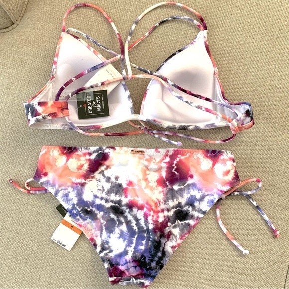 Raisins Pink & Purple Tie Dye Bikini Set New - Picture 7 of 9